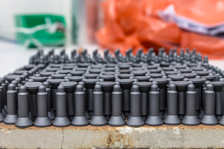 Stainless steel metal pin product machineの写真素材