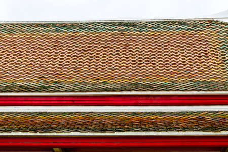 Thailand tample ancient roofの写真素材