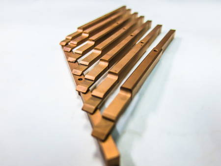 Copper material metal warehouseの写真素材