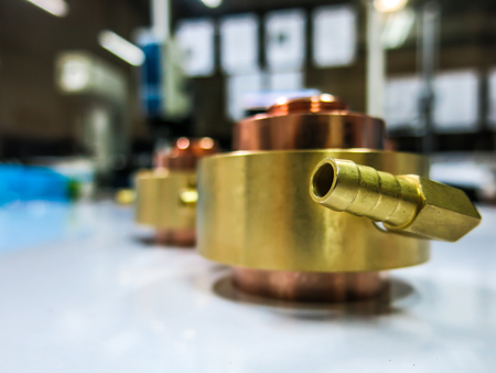 Copper brass gold water coolingの写真素材