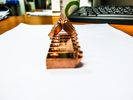 Copper background plateの写真素材