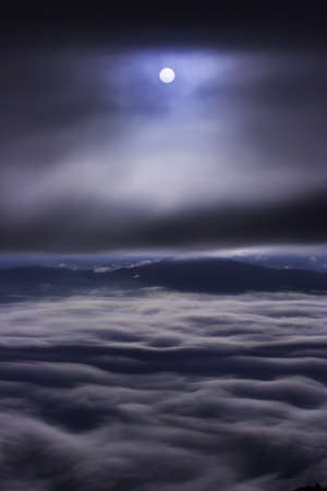 moon and cloudの写真素材