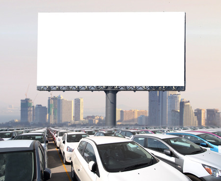 Blank billboard ready for new advertisementの写真素材
