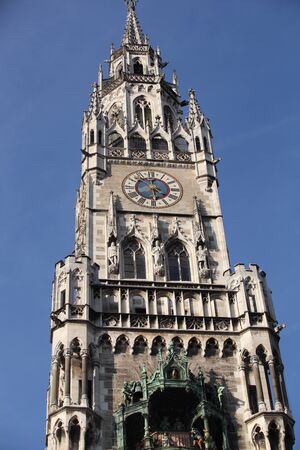 famous munich marienplatz - germany - bavariaの写真素材