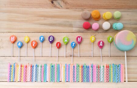 happy birthday candlesの写真素材