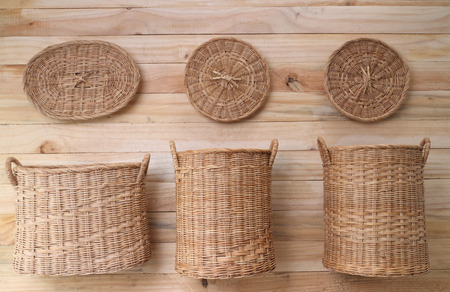 Basket wicker is Thai handmadeの写真素材