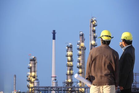 two engineer on siteの写真素材