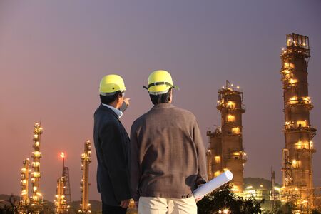 two engineer on siteの写真素材