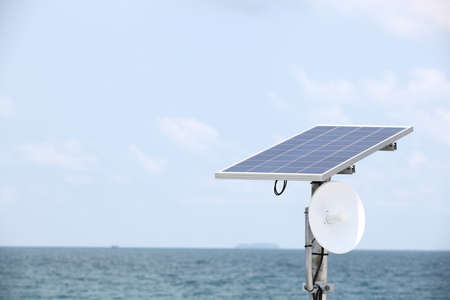 Production technologies they work on electricity with solar cells.の写真素材