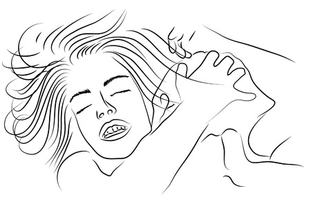 vector of Portrait of happy loving coupleのイラスト素材