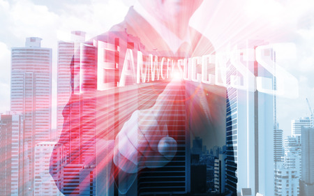 business success  concept.man working with ideas concept
