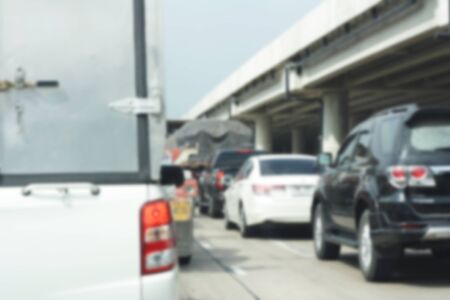 Blur traffic road with Logistics  transportation concept