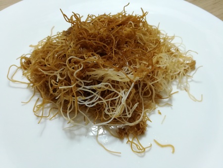 Vermicelli , top view of died rice noodles