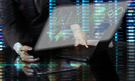 Global business connection technology interface global partner connection  for Logistic Import Export background, internet of things,Business Logistics concept,の写真素材