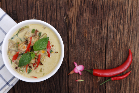 Thai tradition food : thai chilli and spicy curry.の写真素材