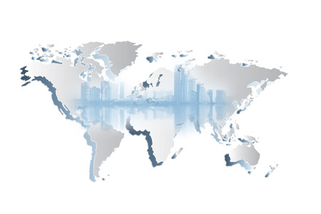 Transportation, import-export and logistics concept, container truck, ship in port and freight cargo...