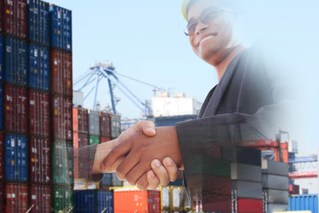 businessman is working with Transportation, import-export, logistic, shipping business managementの写真素材