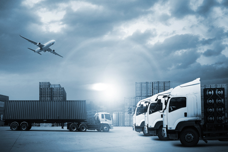 Transportation, import-export, logistic, shipping business managementの写真素材