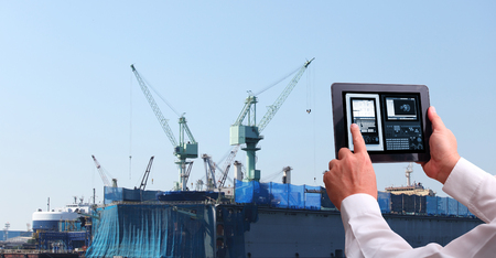 industry of construction site and engineer workingの写真素材