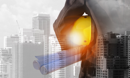 industry of construction site and engineer workingの写真素材