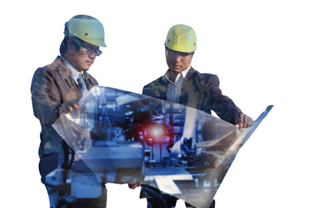 industry of construction site and engineer workingの写真素材