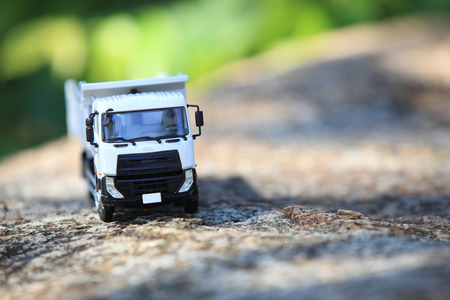Truck run on road, Drive on road, transportation logistic concept
