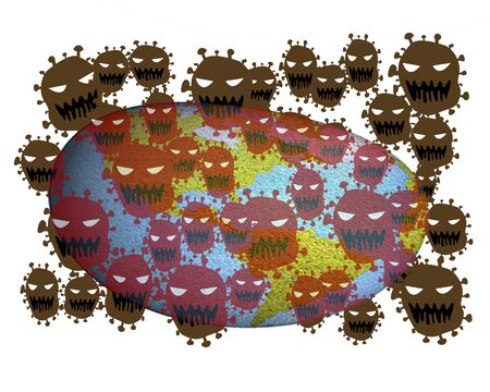  Covid-19 Sign & Symbol, vector Illustration concept coronavirus COVID-19.の写真素材