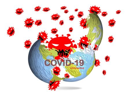 Covid-19 Sign & Symbol, vector Illustration concept coronavirus COVID-19.の写真素材