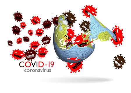 Covid-19 Sign & Symbol, vector Illustration concept coronavirus COVID-19.の写真素材