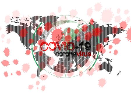  coronavirus COVID-19.  Cartoon virus vector Illustration conceptの写真素材