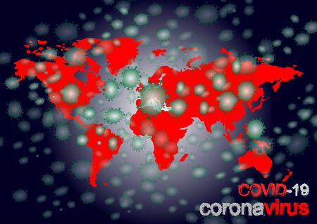  coronavirus COVID-19.  Cartoon virus vector Illustration conceptの写真素材