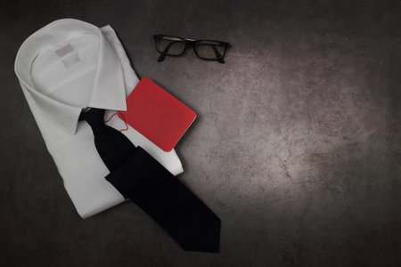 White shirt isolated on floor background