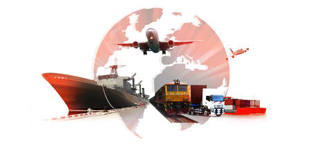 The world logistics  background or transportation Industry or shipping business, Container Cargo ...