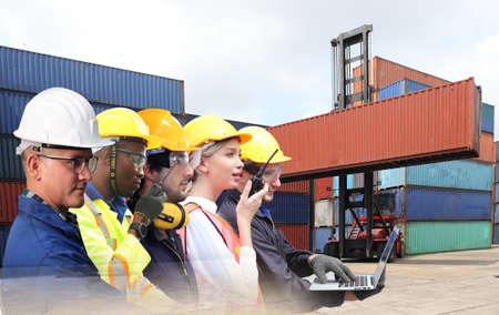 Logistics Industrial Container Cargo freight ship for Concept of fast or instant shippingの写真素材