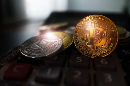 Cryptocurrency bitcoin the future coin,Bitcoin blockchain crypto currency digital encryption,...