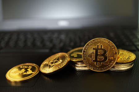 Cryptocurrency bitcoin the future coin,Bitcoin blockchain crypto currency digital encryption,...