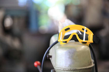 safety mask for working on factoryの写真素材