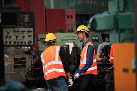engineer team  full skill quality for maintenance and training  in industry factory worker , warehouse Workshop for factory operators, mechanical engineering team production.の写真素材
