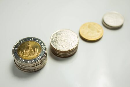 Concept of grow up money with coins