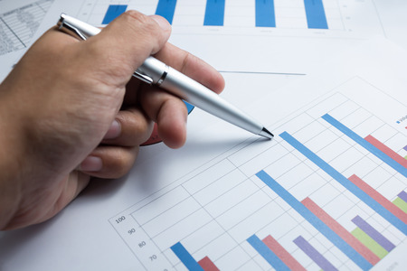 Financial graphics diagram for work business and economic