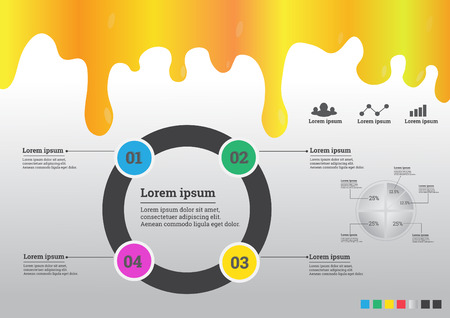 Infographic businesses for projects to succeed. Template vector illustrations, text in different positions.のイラスト素材