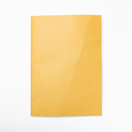 Empty notebook on whiteの写真素材
