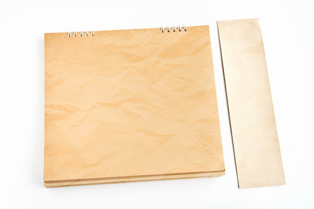The blank calendar is made of beautiful kraft paper.の写真素材