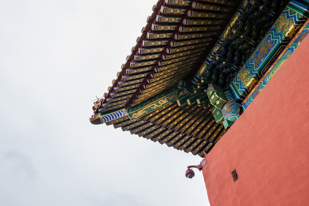 Chinese architecture building in Forbidden city which is a palace complex, the one of UNESCO World Heritage Site inscription: 1987, in central Beijing, China.のeditorial素材