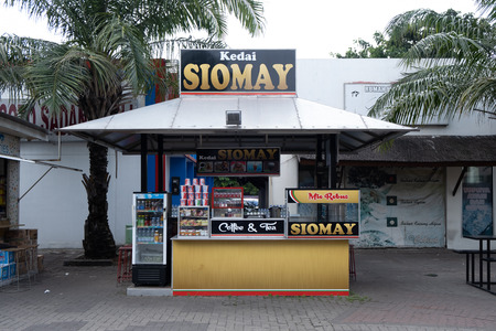 Bandung, Indonesia - December 29, 2018: View of Siomay the street food restaurant at the  Pasteur break point route from Jakarta to Bandung city in Indonesia.のeditorial素材