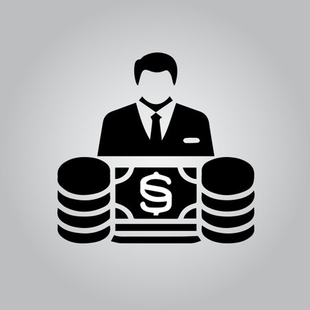Business  money management icon manのイラスト素材