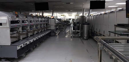 Stopped automatic machines in production due to economic crisis, the global economic crisis in...
