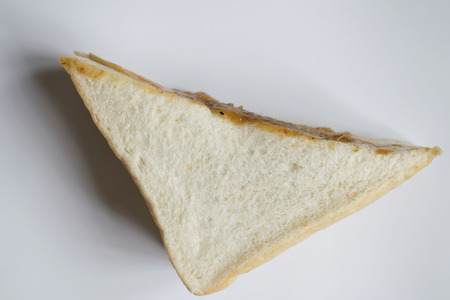 Sandwich bread on whiteの写真素材