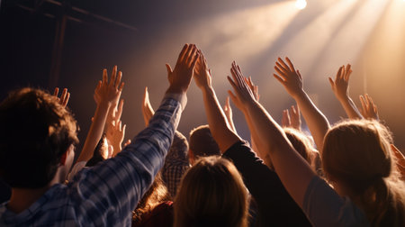 A trivia team high-fiving each other after answering a difficult question correctlyの素材