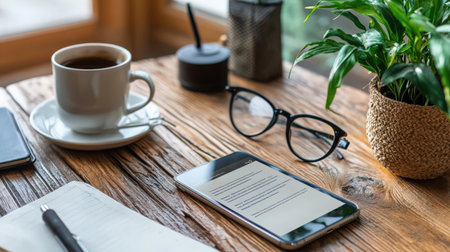 A smartphone displaying an article titled 'Top Tips for Starting Your Own Businessの素材